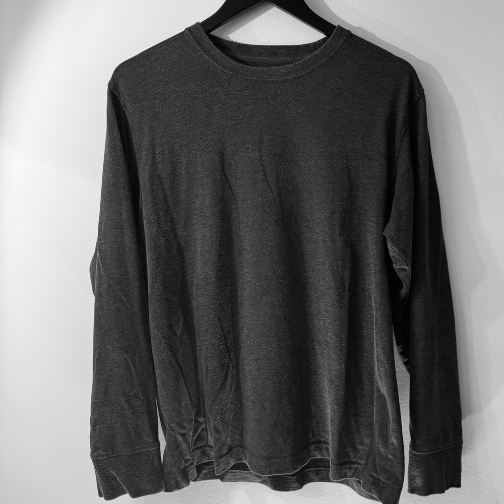Eddie Bauer Charcoal Gray Long Sleeve Tee